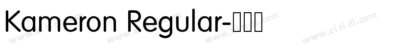 Kameron Regular字体转换
